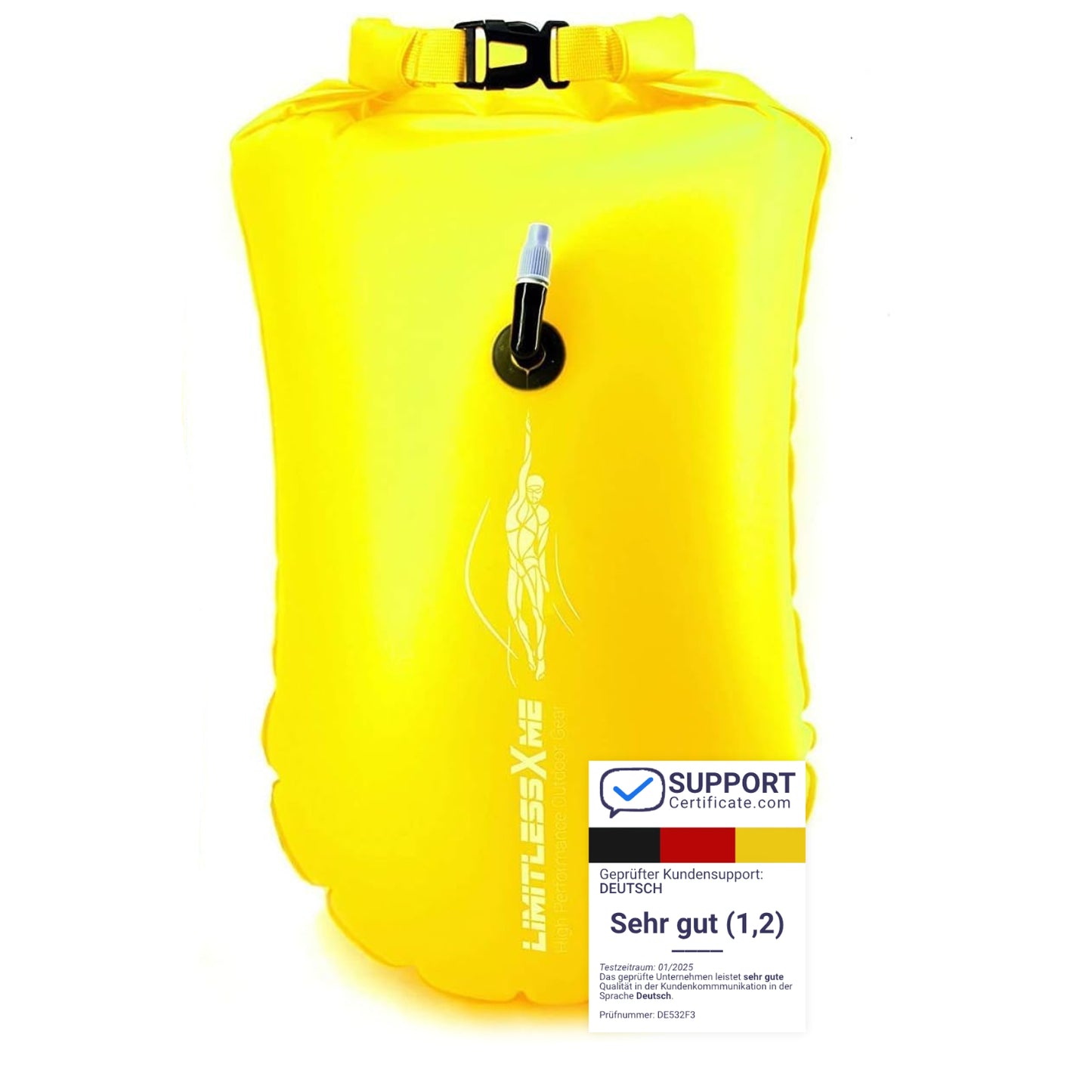 Schwimmboje mit Trockensack - 28l Gelb